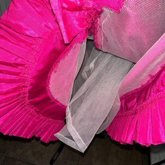 En Francais by Huey Waltzer Fuchsia Vintage 80's Cocktail Dress Sz 8 - Picture 6 of 9